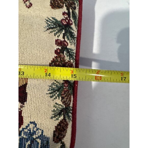 Dakotah Christmas Pillow Tapestry Bear Toy Soldiers Drummers Accent GrandmaCore - Picture 4 of 6